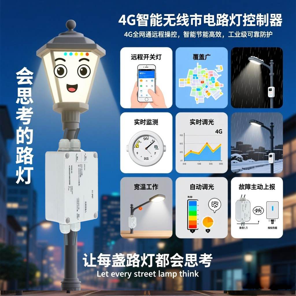 4G市电智慧路灯单灯控制器